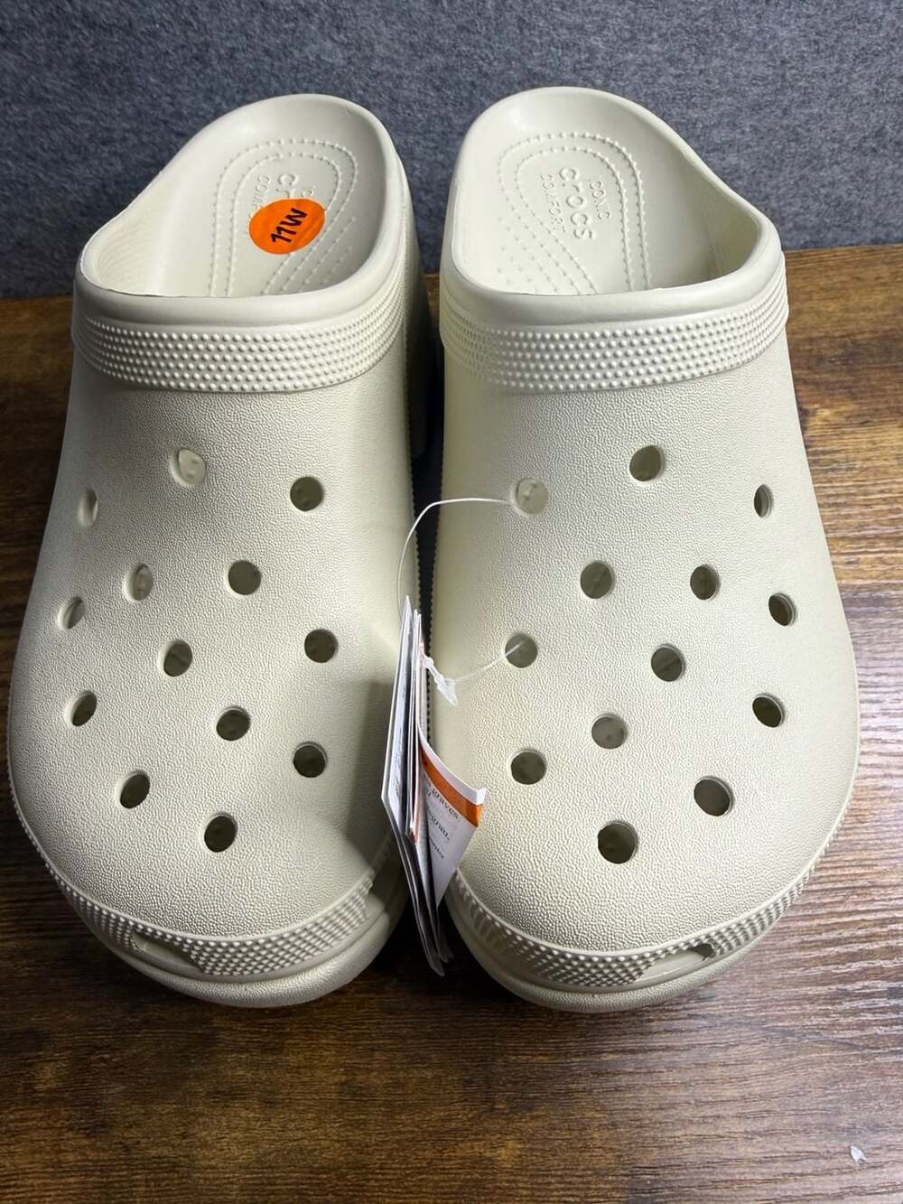 Crocs Siren Clog Bone Platform Heeled Shoes 208547-2Y2